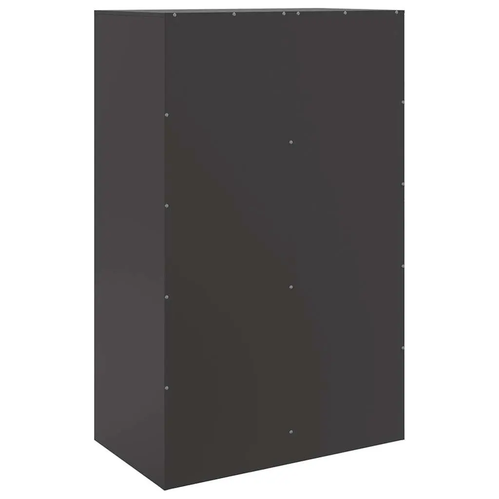 Sideboard Cold-Rolled Steel 67x39x107 cm Black Storage Cabinet Buffet Furniture