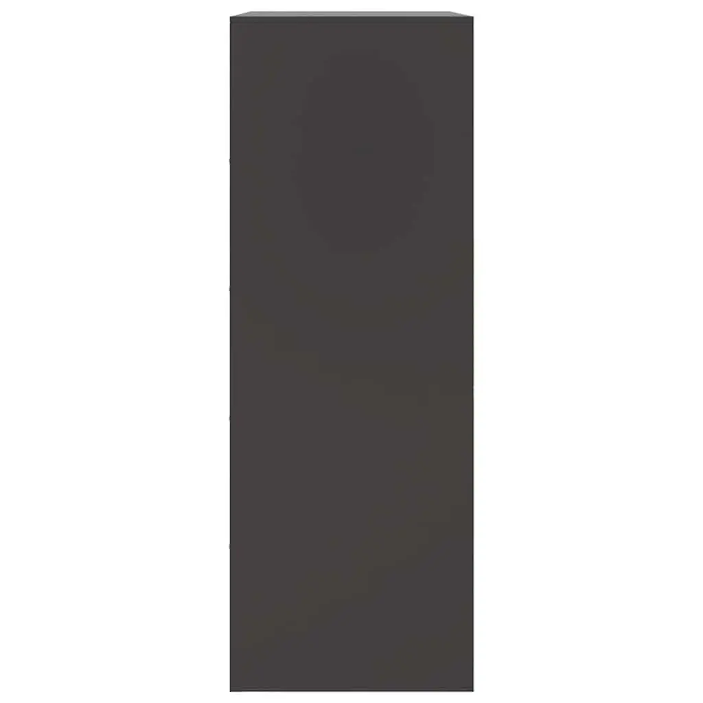 Sideboard Cold-Rolled Steel 67x39x107 cm Black Storage Cabinet Buffet Furniture