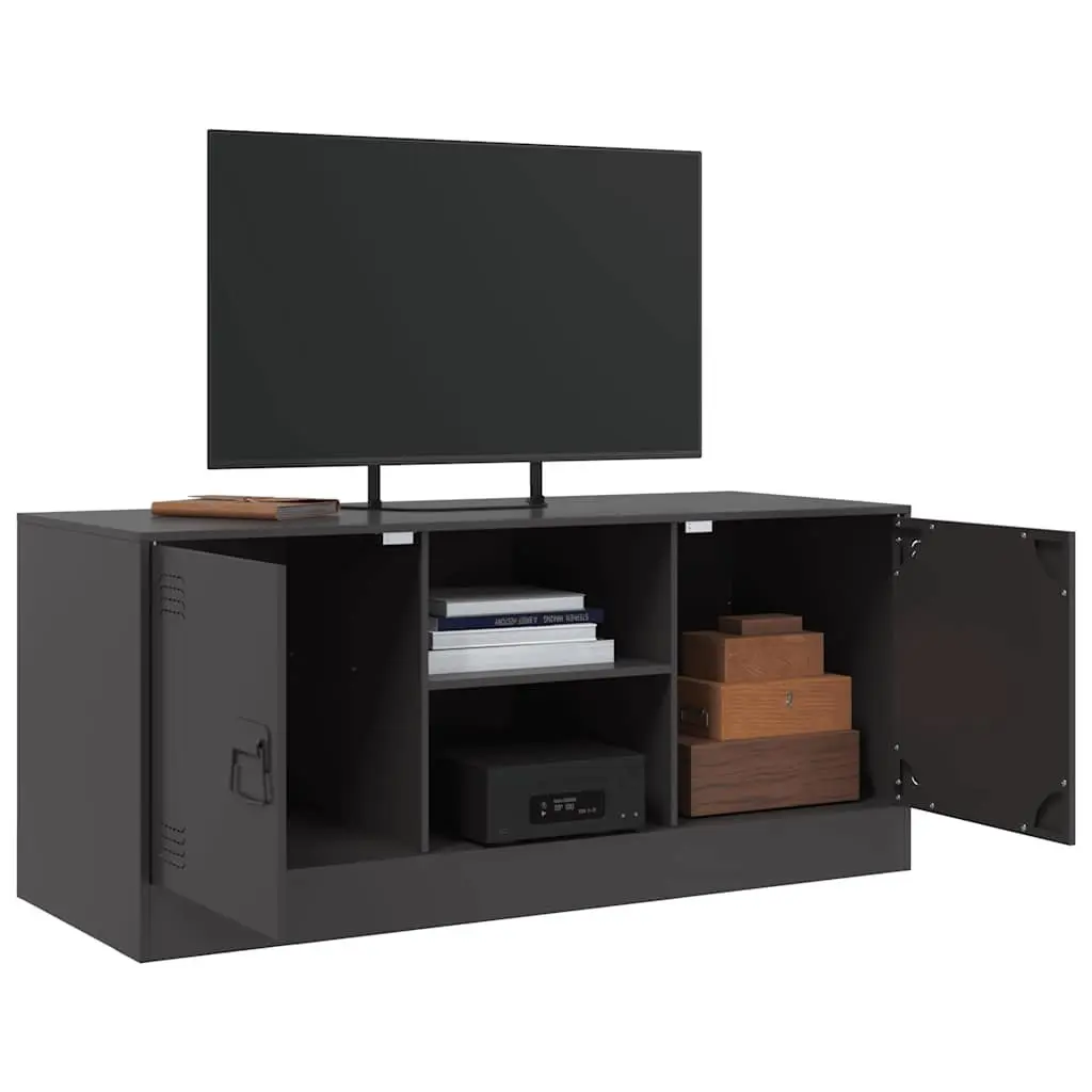 TV Cabinet Steel Frame 99x39x44cm Black