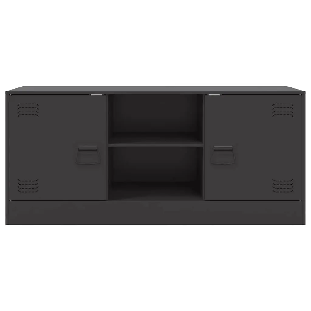 TV Cabinet Steel Frame 99x39x44cm Black