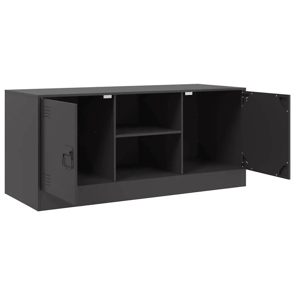 TV Cabinet Steel Frame 99x39x44cm Black