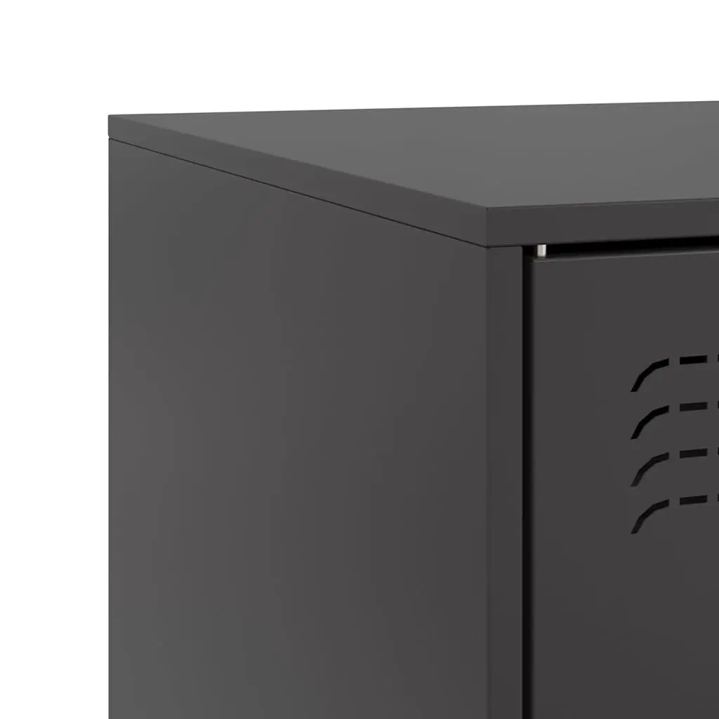 TV Cabinet Steel Frame 99x39x44cm Black