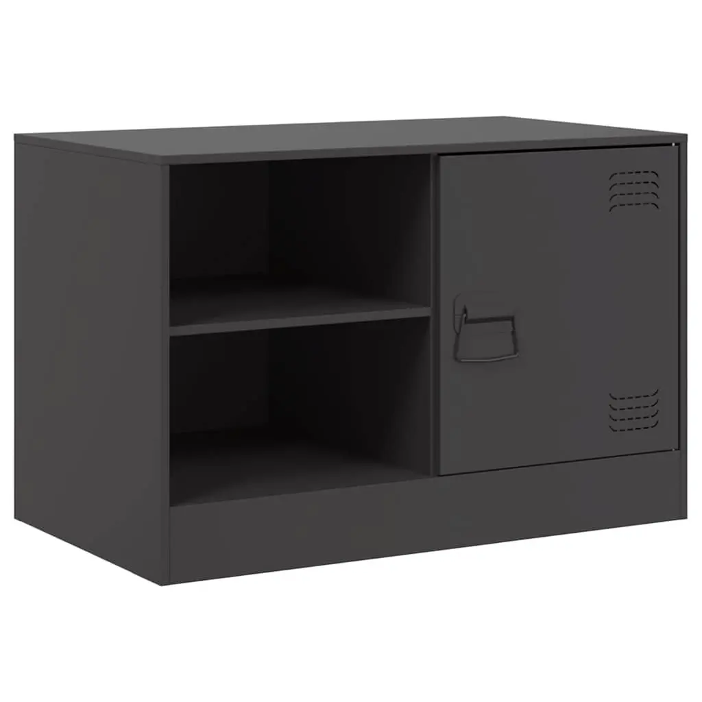 TV Cabinet 2 Pieces Black 67x39x44 cm Storage Unit Display Furniture