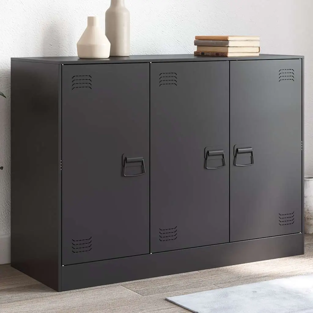 Black Sideboard Buffet Cabinet 99x39x73 cm
