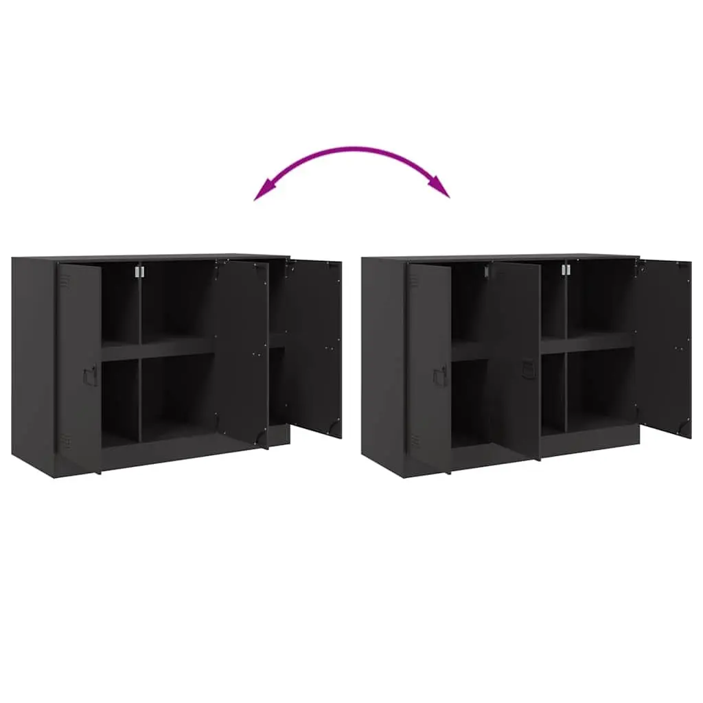 Black Sideboard Buffet Cabinet 99x39x73 cm