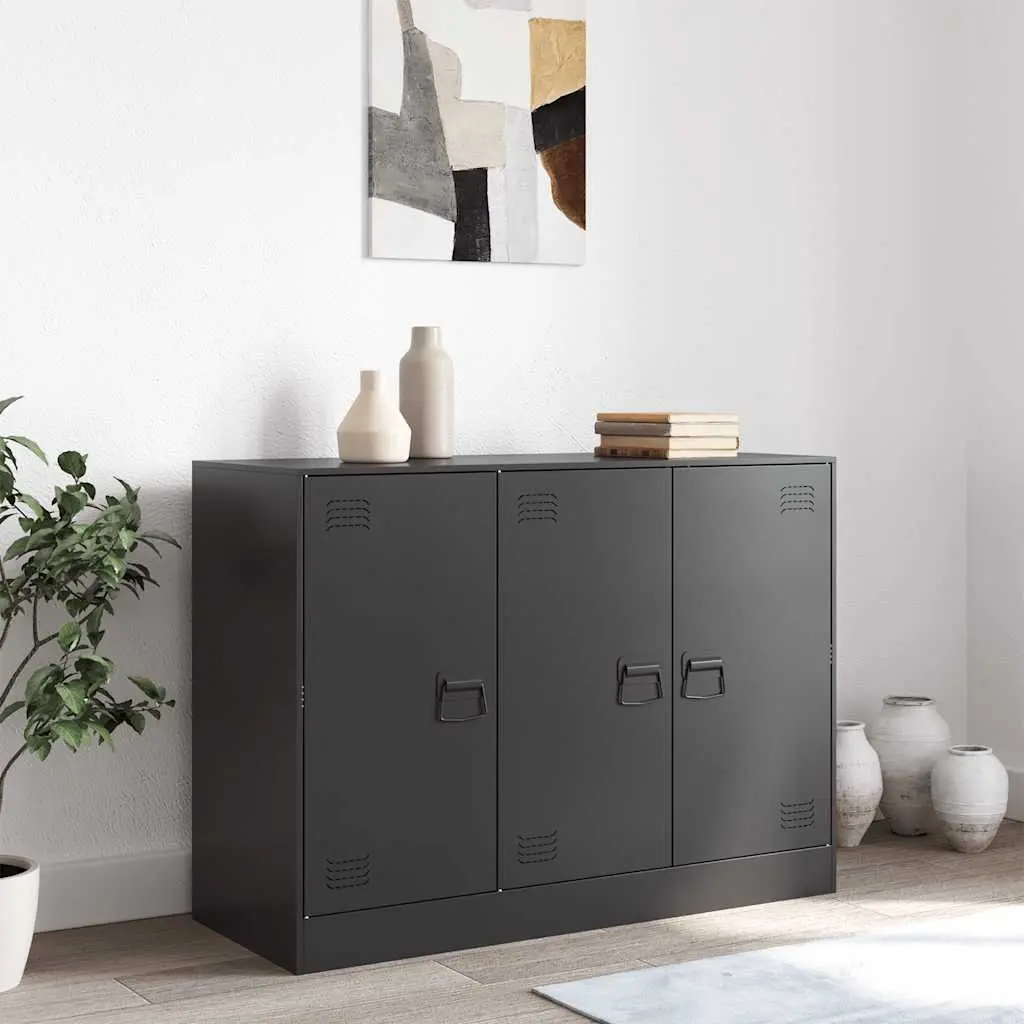 Black Sideboard Buffet Cabinet 99x39x73 cm