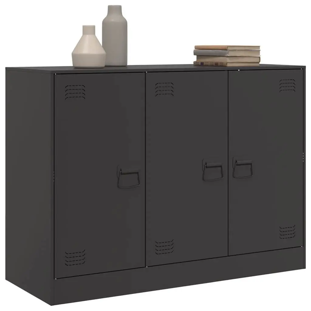 Black Sideboard Buffet Cabinet 99x39x73 cm