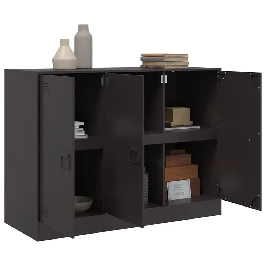 Black Sideboard Buffet Cabinet 99x39x73 cm