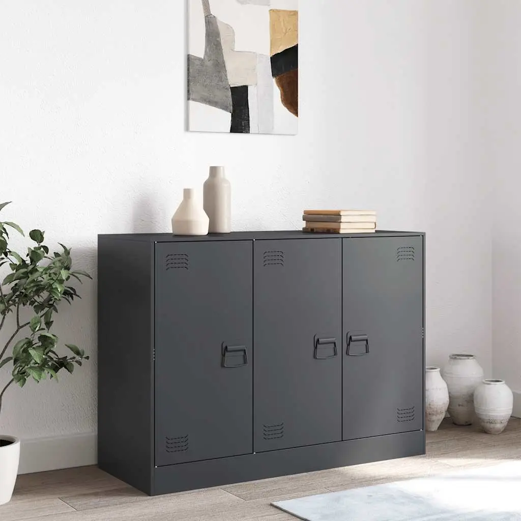 Sideboard Steel Frame 99 x 39 x 73 cm Anthracite