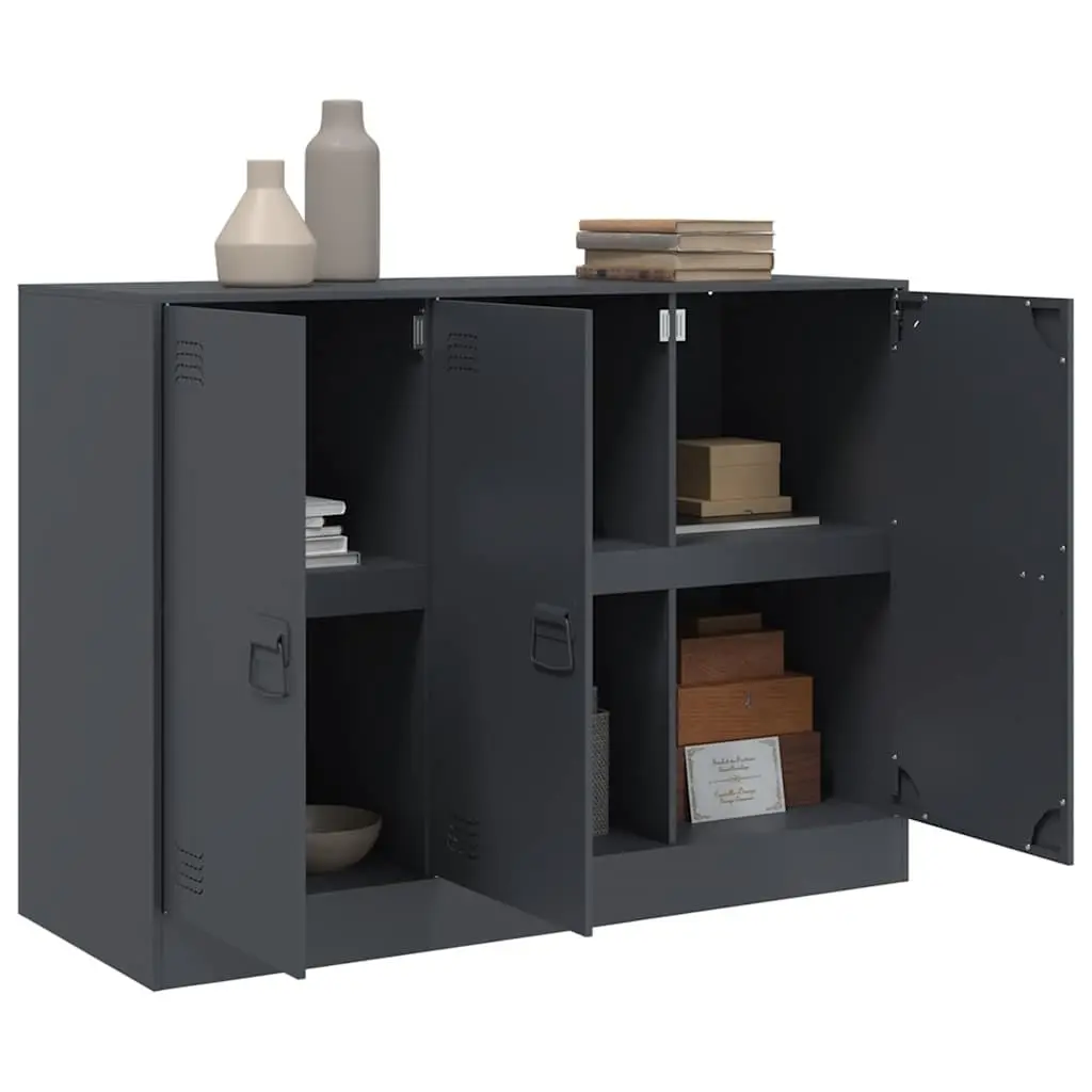Sideboard Steel Frame 99 x 39 x 73 cm Anthracite