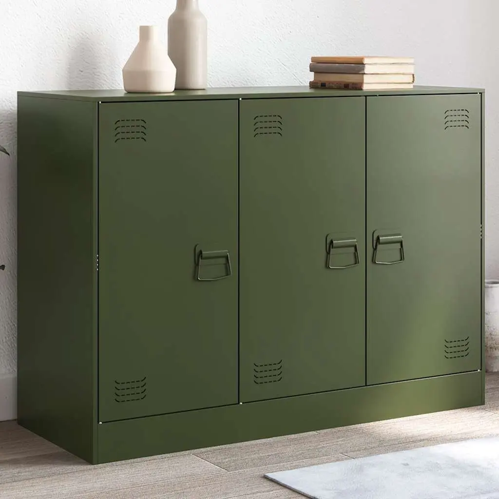 Olive Green Sideboard Storage Cabinet