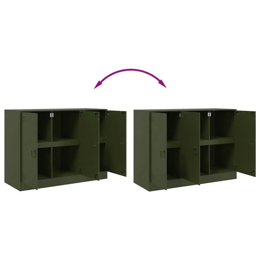 Olive Green Sideboard Storage Cabinet