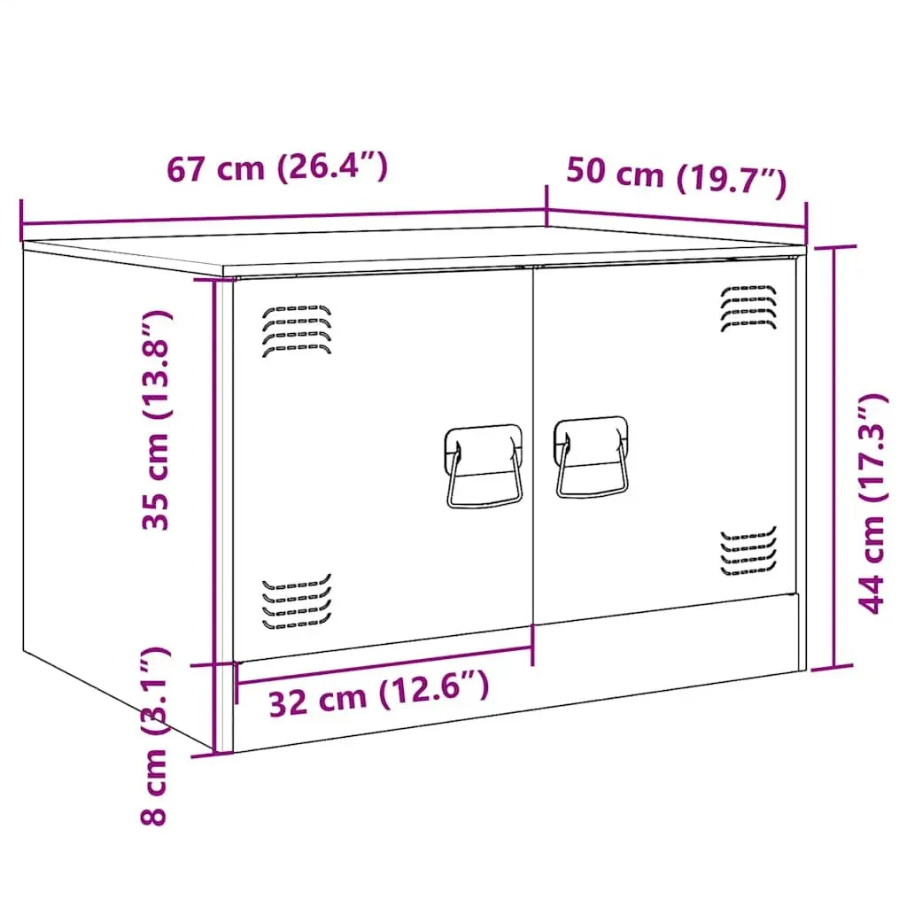 Coffee Table Cold-Rolled Steel 67W x 50D x 44H cm Black