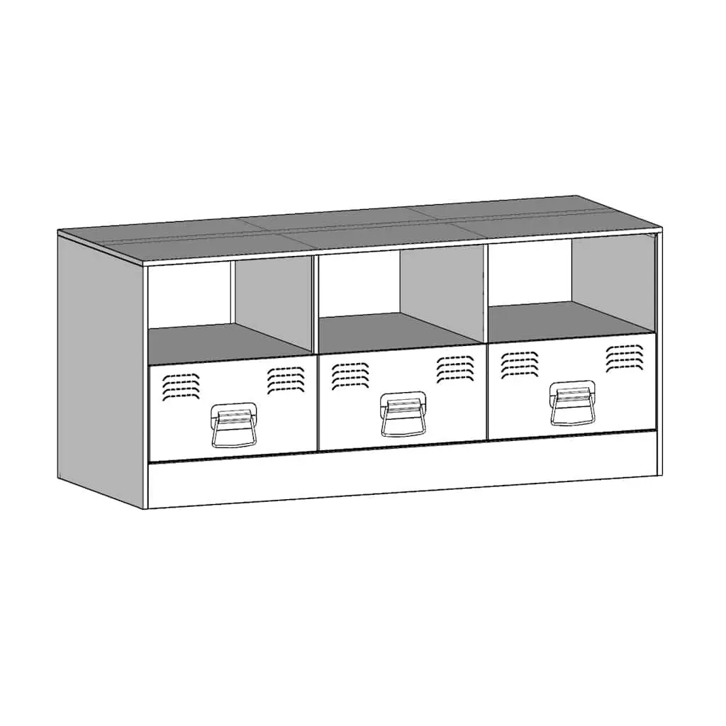 Black TV Cabinet Storage Unit 99x39x44 cm