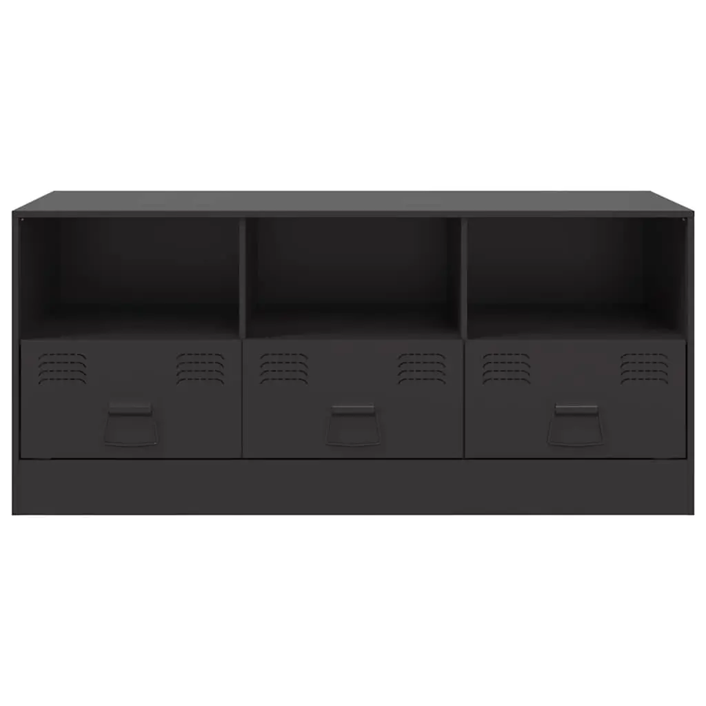 Black TV Cabinet Storage Unit 99x39x44 cm