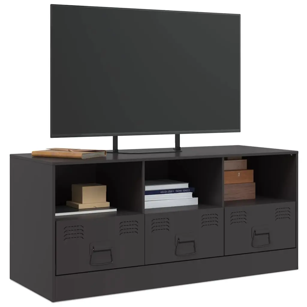 Black TV Cabinet Storage Unit 99x39x44 cm