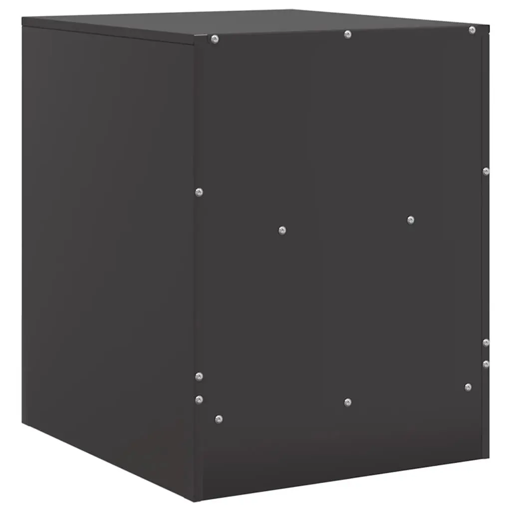 Bedside Cabinets 2pc Black Nightstand Storage Bedroom Furniture 34.5x39x44cm
