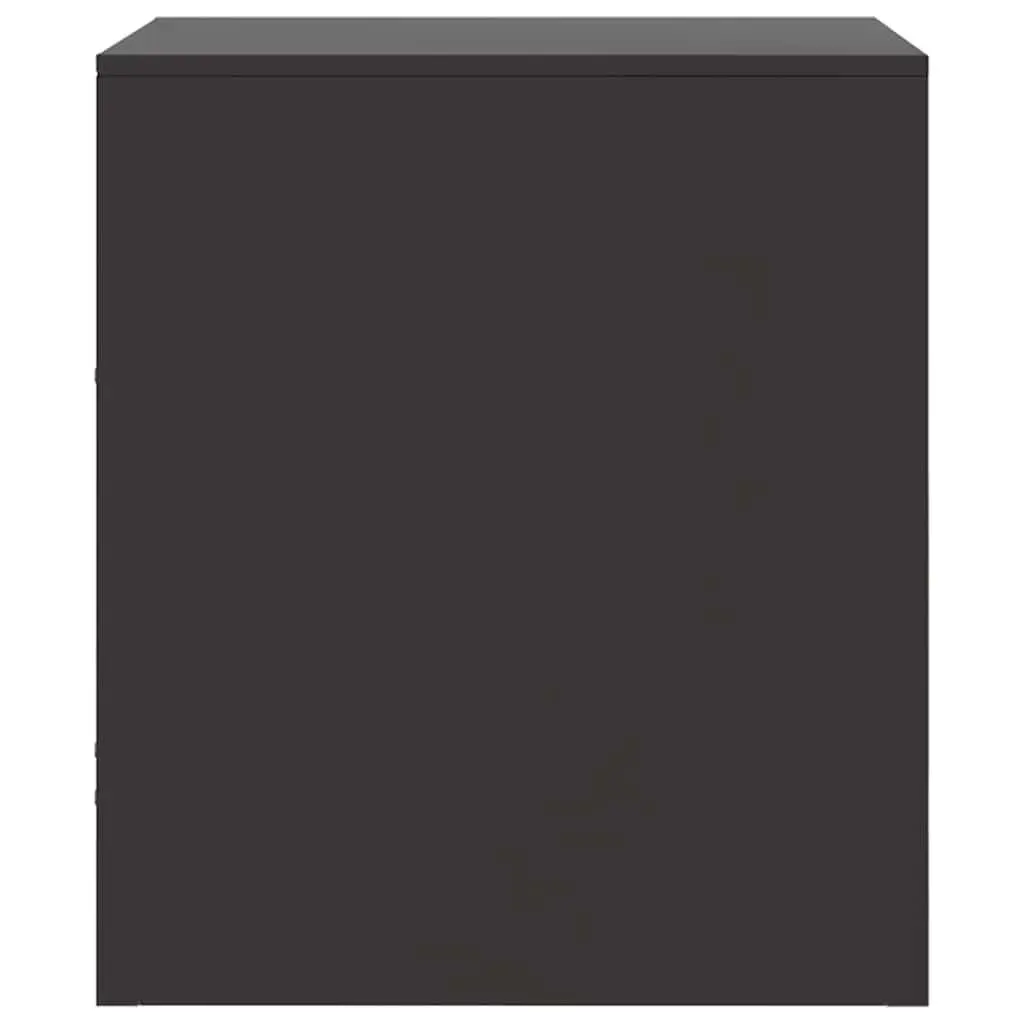 Bedside Cabinets 2pc Black Nightstand Storage Bedroom Furniture 34.5x39x44cm
