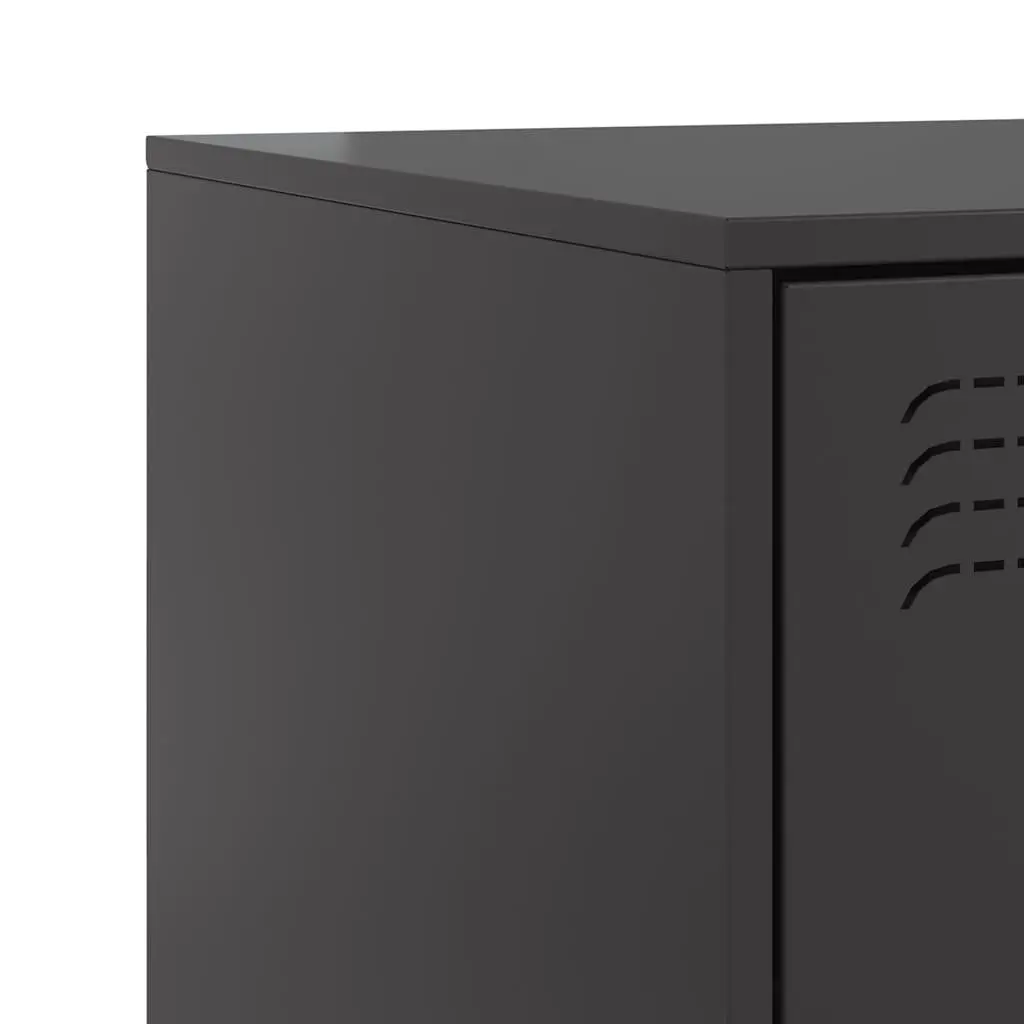 Bedside Cabinets Steel 34.5x39x62cm Black 2 Pieces
