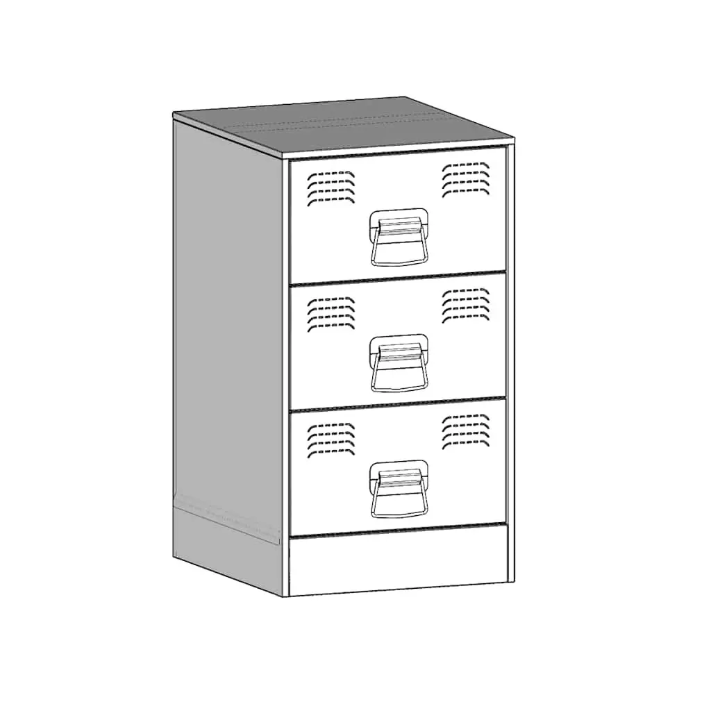 Bedside Cabinets Steel 34.5x39x62cm Black 2 Pieces