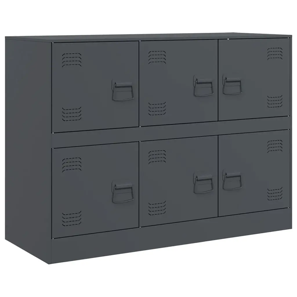 Sideboard Cold-rolled Steel 99x39x73cm Anthracite Storage Cabinet