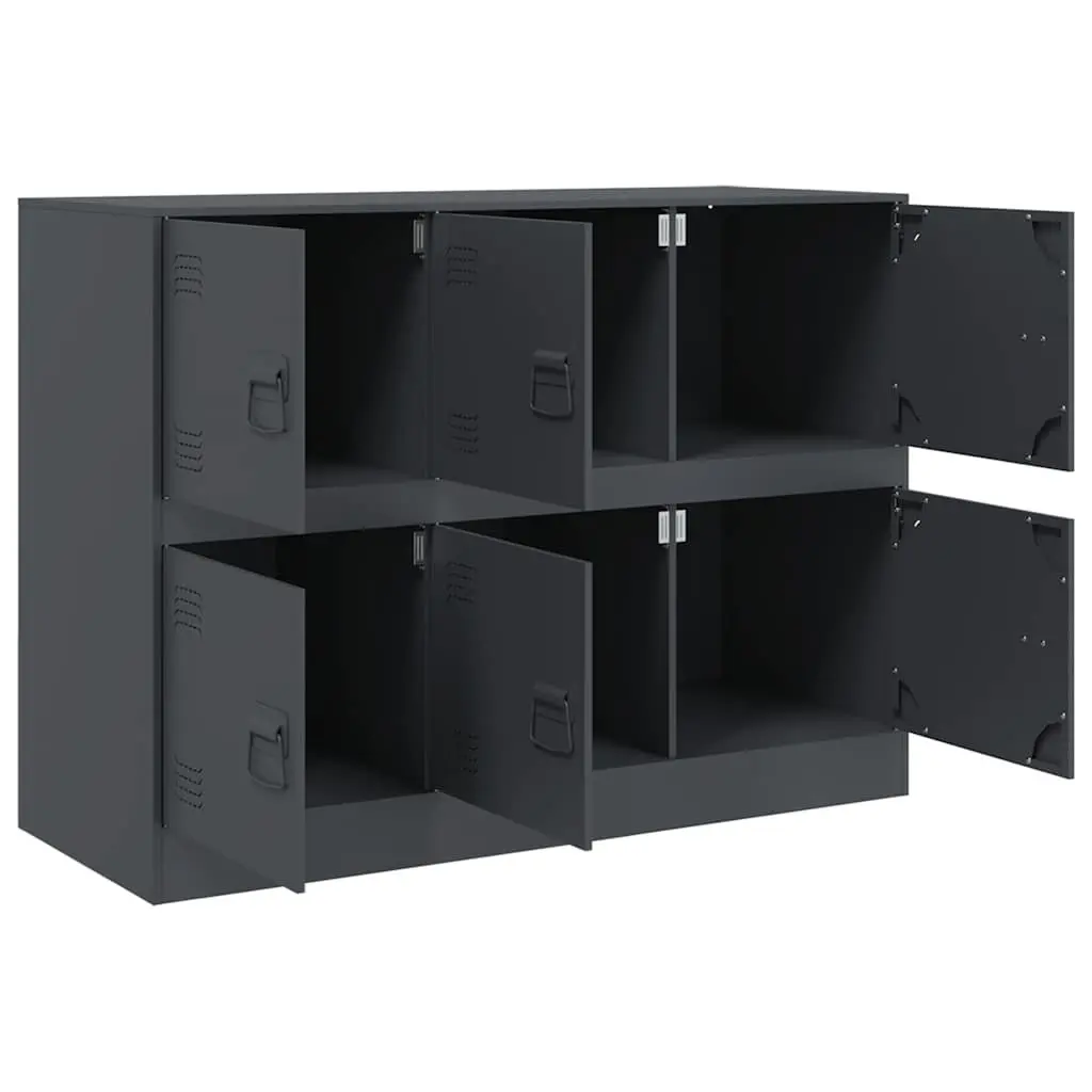 Sideboard Cold-rolled Steel 99x39x73cm Anthracite Storage Cabinet