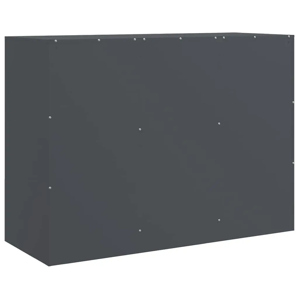 Sideboard Cold-rolled Steel 99x39x73cm Anthracite Storage Cabinet