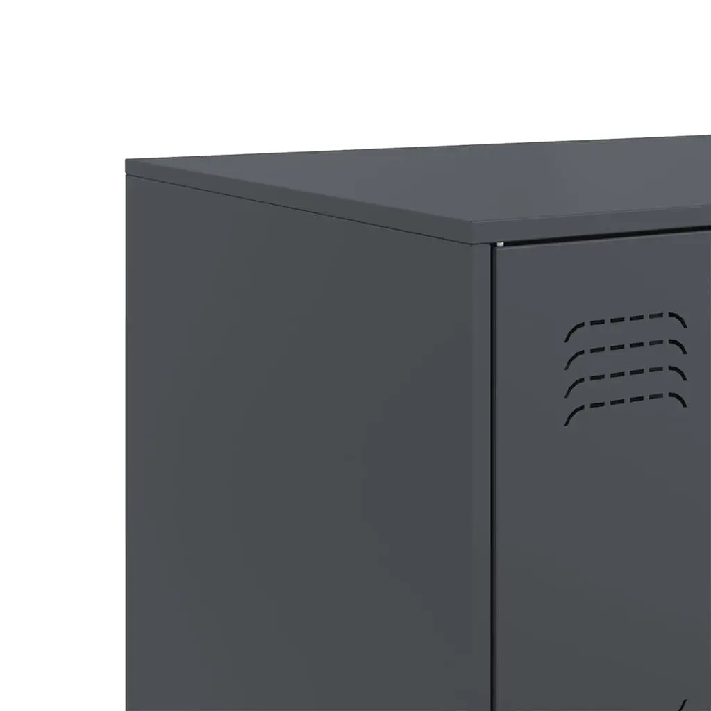 Sideboard Cold-rolled Steel 99x39x73cm Anthracite Storage Cabinet