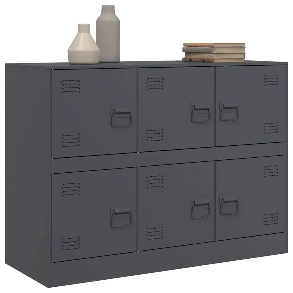 Sideboard Cold-rolled Steel 99x39x73cm Anthracite Storage Cabinet
