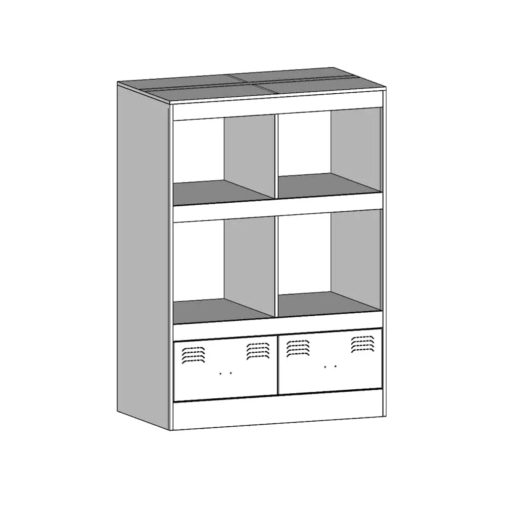 Sideboard Steel Frame 67x39x95 cm Black