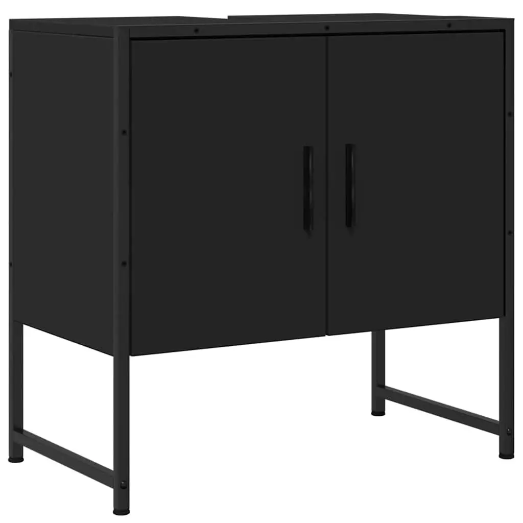 Bathroom Vanity Cabinet Engineered Wood 60x33x60cm Black