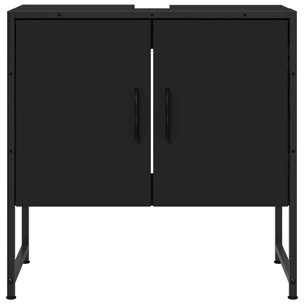 Bathroom Vanity Cabinet Engineered Wood 60x33x60cm Black