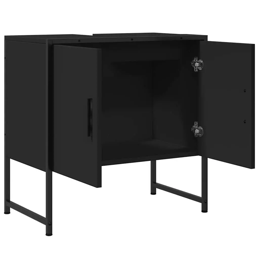 Bathroom Vanity Cabinet Engineered Wood 60x33x60cm Black