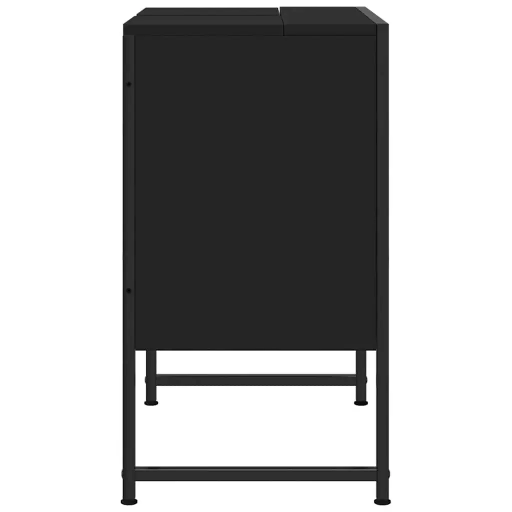 Bathroom Vanity Cabinet Engineered Wood 60x33x60cm Black