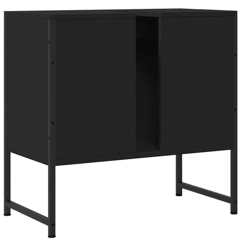 Bathroom Vanity Cabinet Engineered Wood 60x33x60cm Black