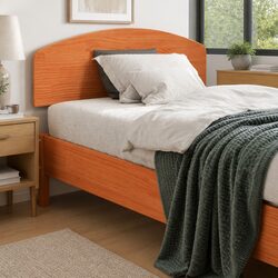 Solid Pine Headboard 100 cm Brown Wax for Quality Bedrooms