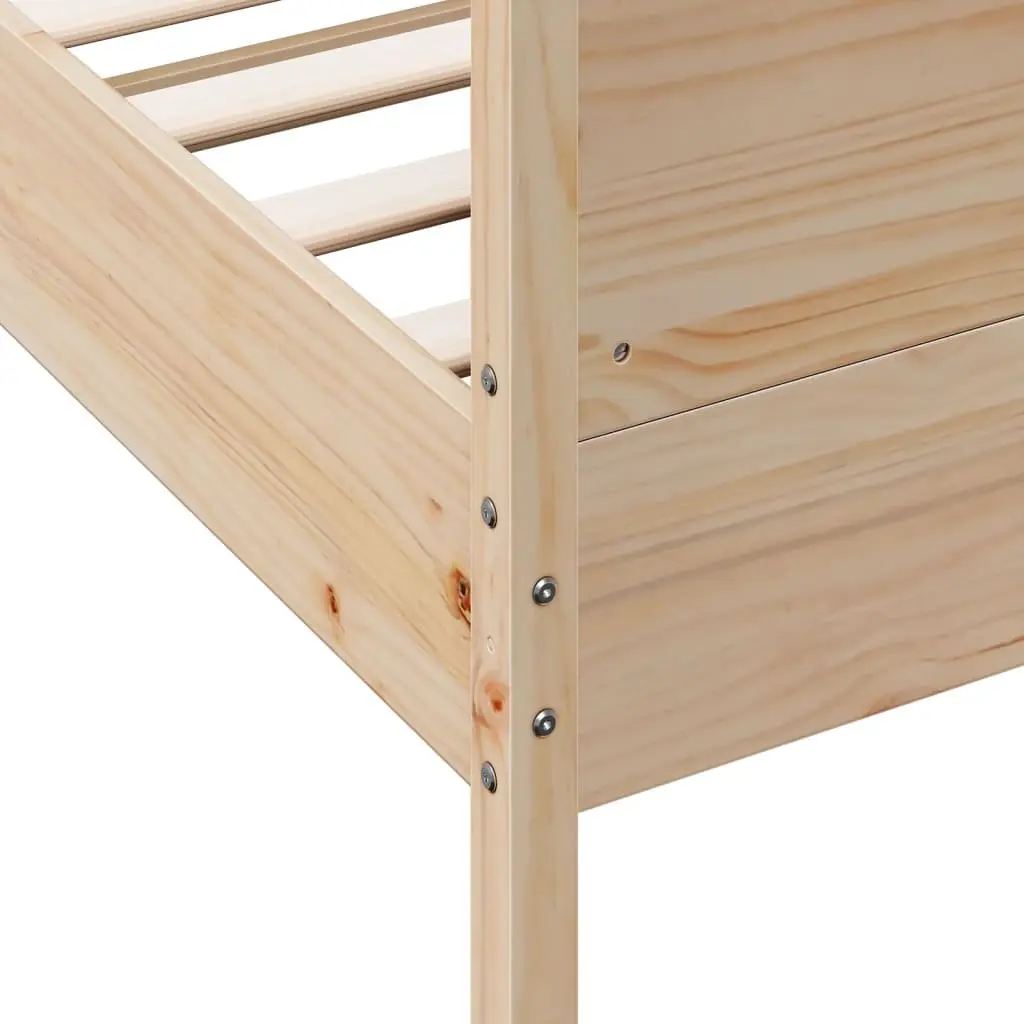 Solid Pine Wood Bed Frame 90x190 cm with Plywood Base