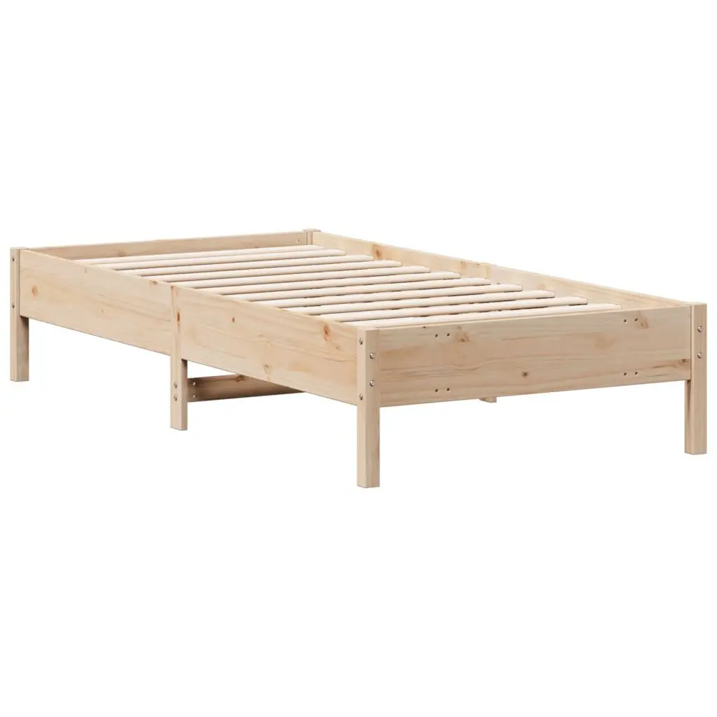 Solid Pine Wood Bed Frame 90x190 cm in Brown