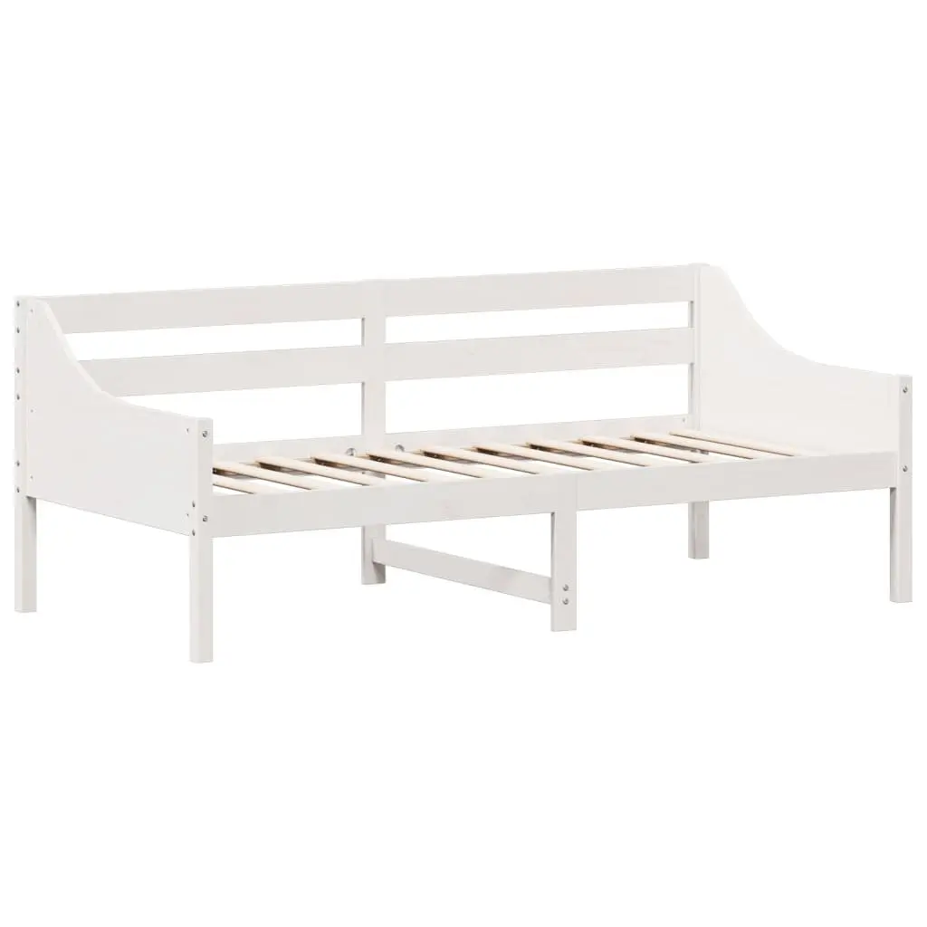 Solid Wood Pine Day Bed Frame in White 90x190 cm