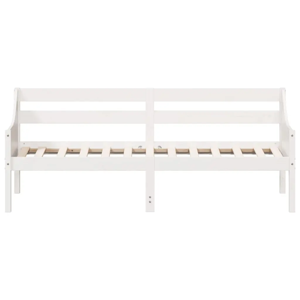 Solid Wood Pine Day Bed Frame in White 90x190 cm