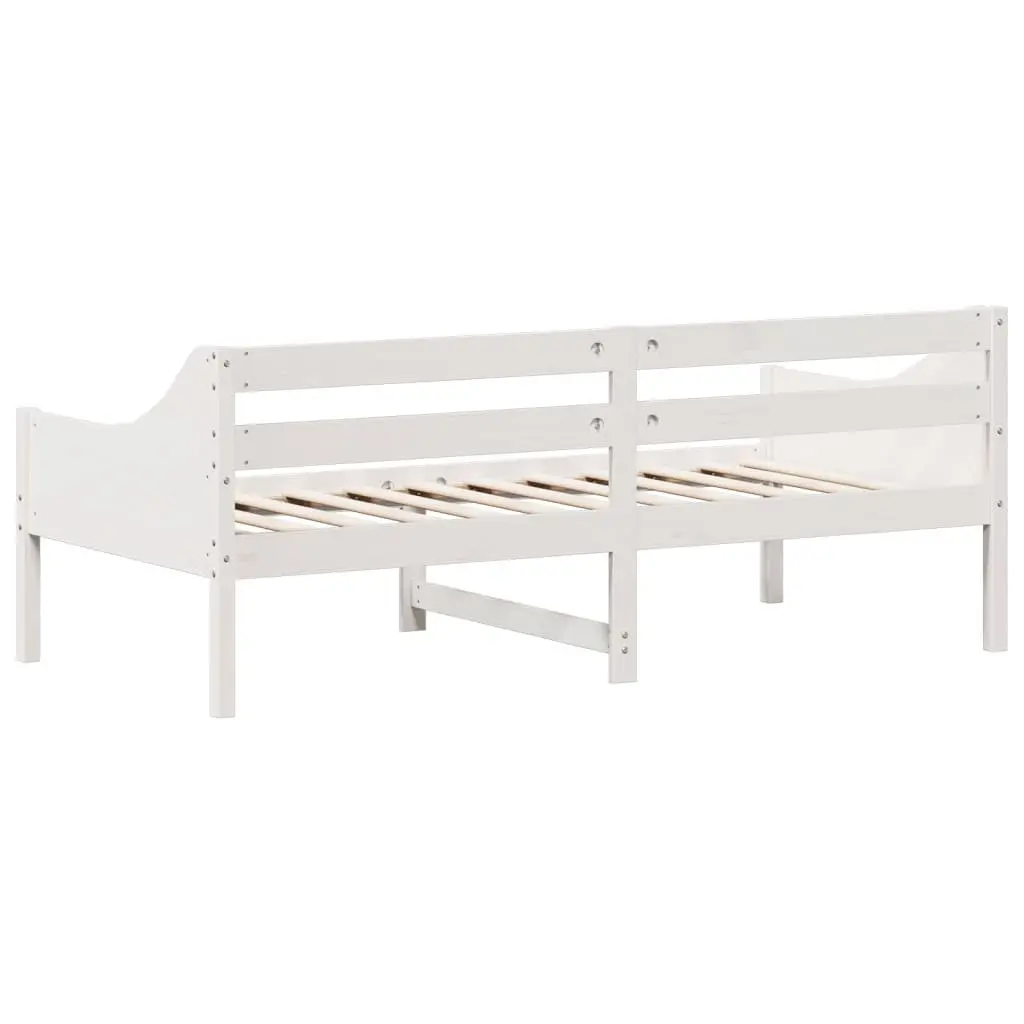 Solid Wood Pine Day Bed Frame in White 90x190 cm