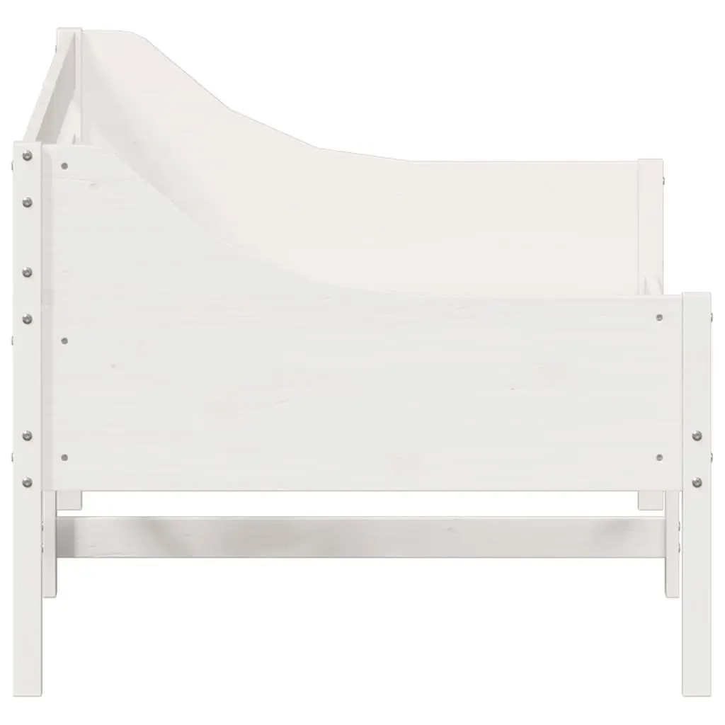 Solid Wood Pine Day Bed Frame in White 90x190 cm