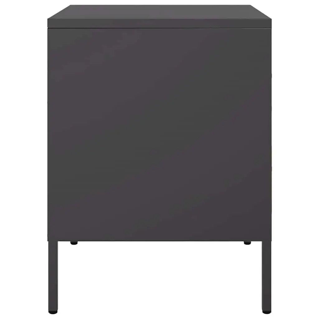 Industrial 2 Drawer Nightstand with Sturdy Steel Frame