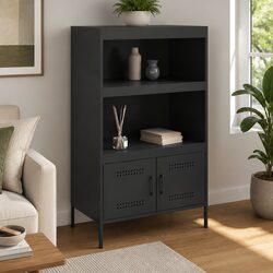 Sturdy Highboard Storage Cabinet with Industrial Design