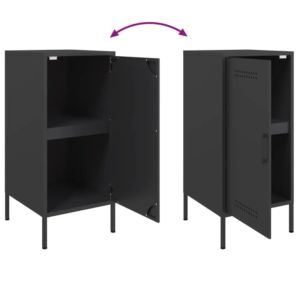 Black Industrial Sideboards Storage Cabinet 2 pc Buffet Living Room Bedroom