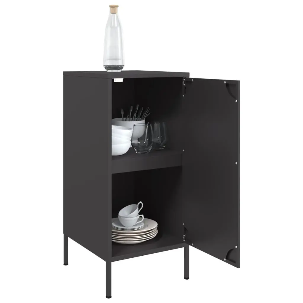 Black Industrial Sideboards Storage Cabinet 2 pc Buffet Living Room Bedroom