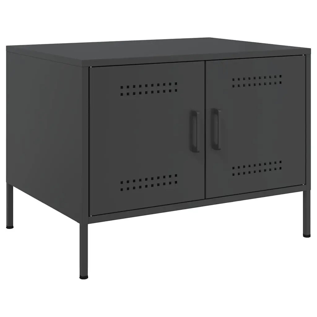 Industrial Coffee Table with Storage in Black