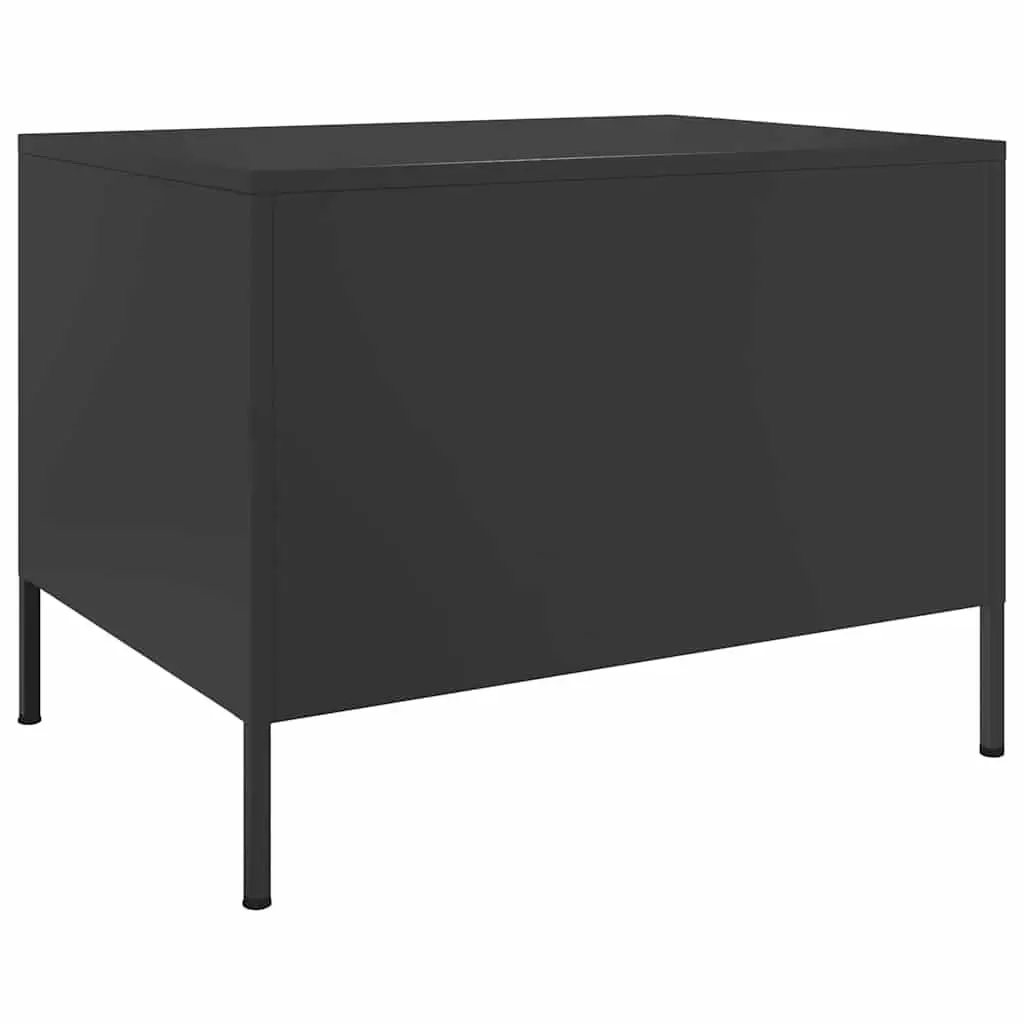 Industrial Coffee Table with Storage in Black