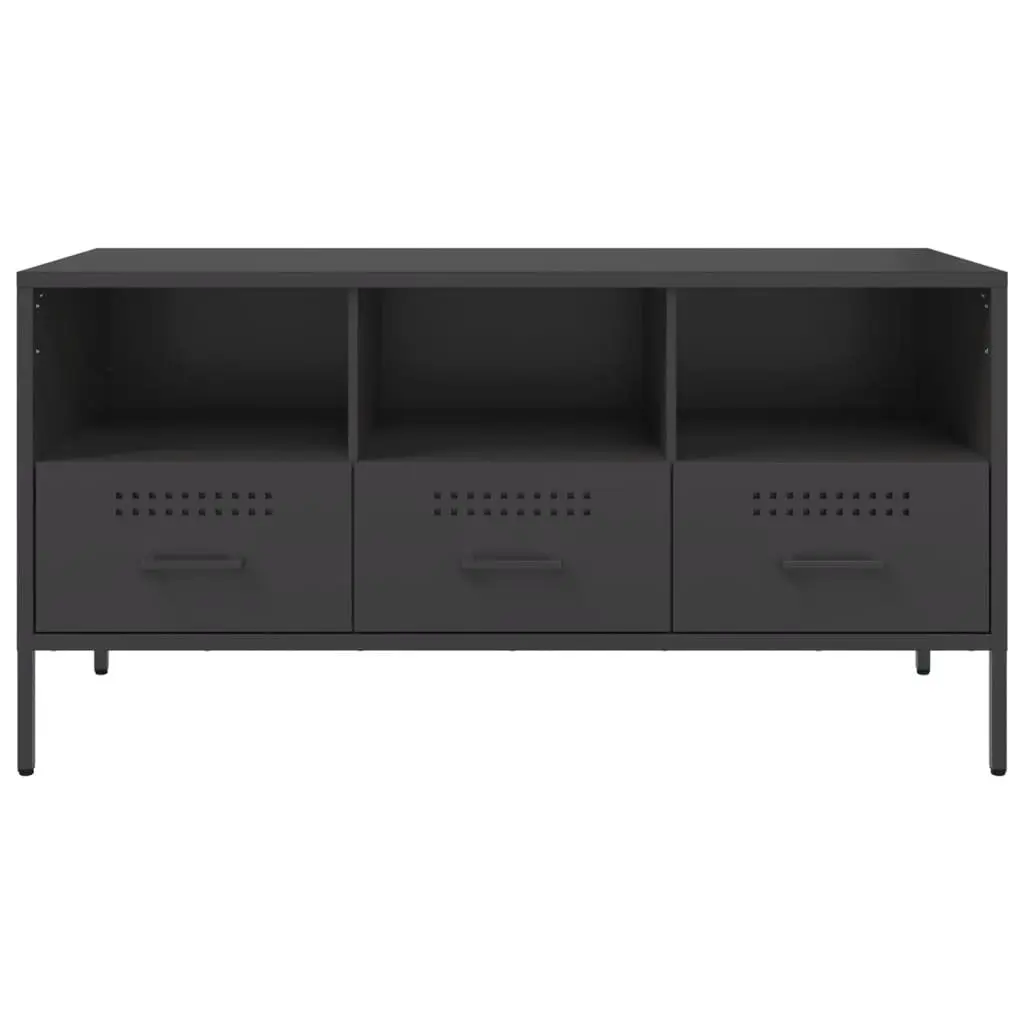 TV Cabinet Cold-Rolled Steel 100.5cm Black