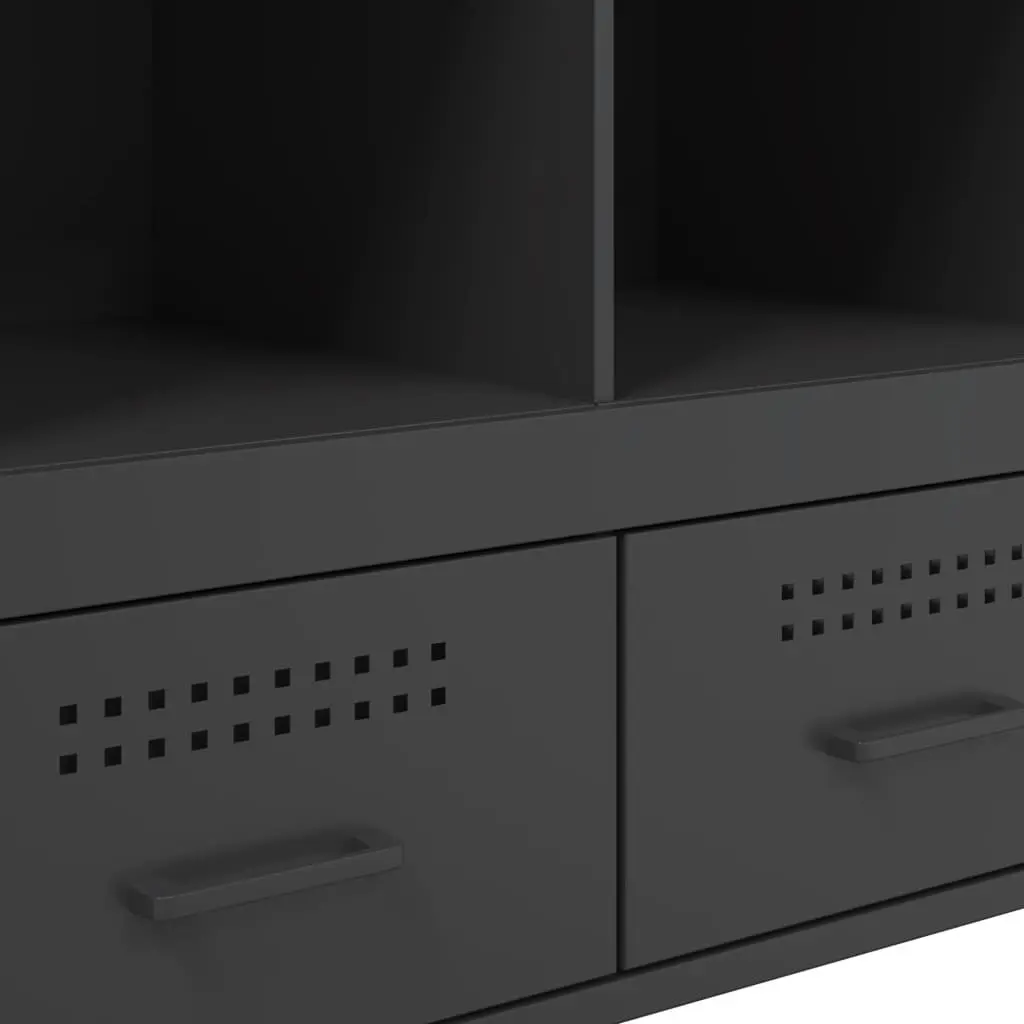 Highboard Cabinet Cold-rolled Steel 68x39x101.5cm Black